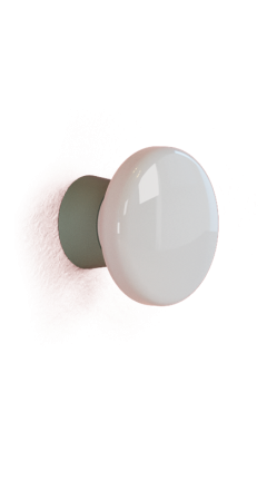 Patère céramique blanche