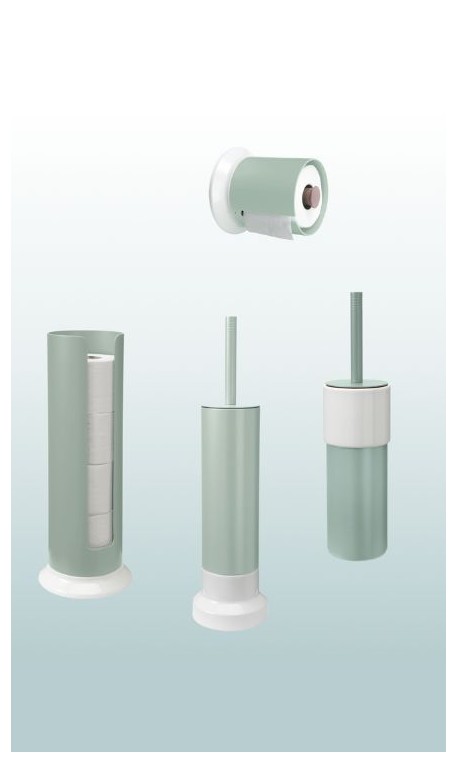 Ensemble Les Jolis accessoires - Brosse au sol, dérouleur, range papier