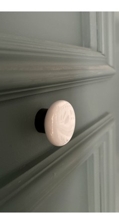 Patère céramique blanche